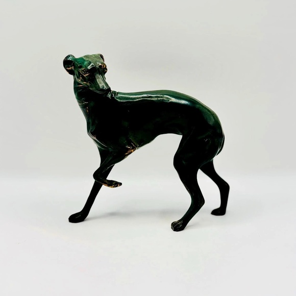 Vintage Italian Bronze Sculpture of a Greyhound/Whippet 5.5" - Picture 1 of 10